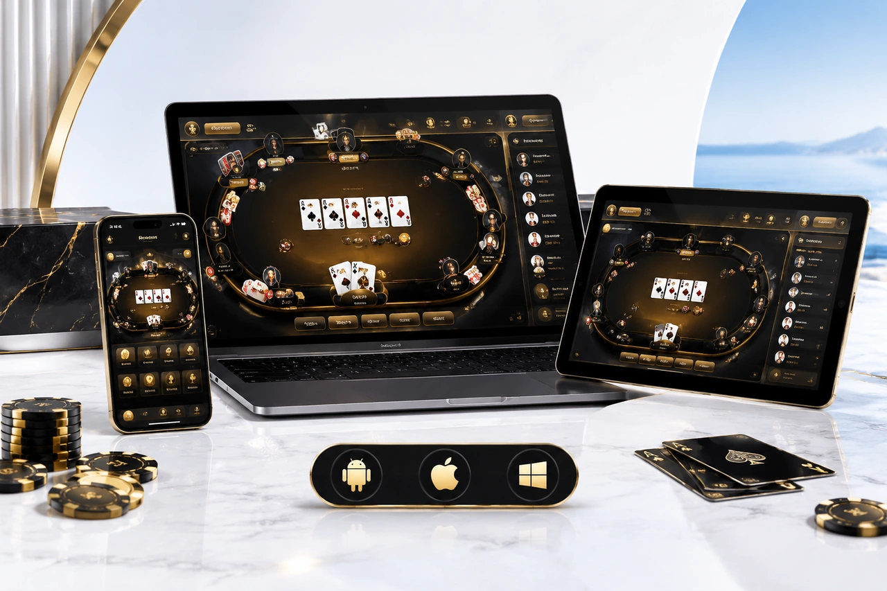 hhpoker安装注册步骤示意图，扫码并加入俱乐部