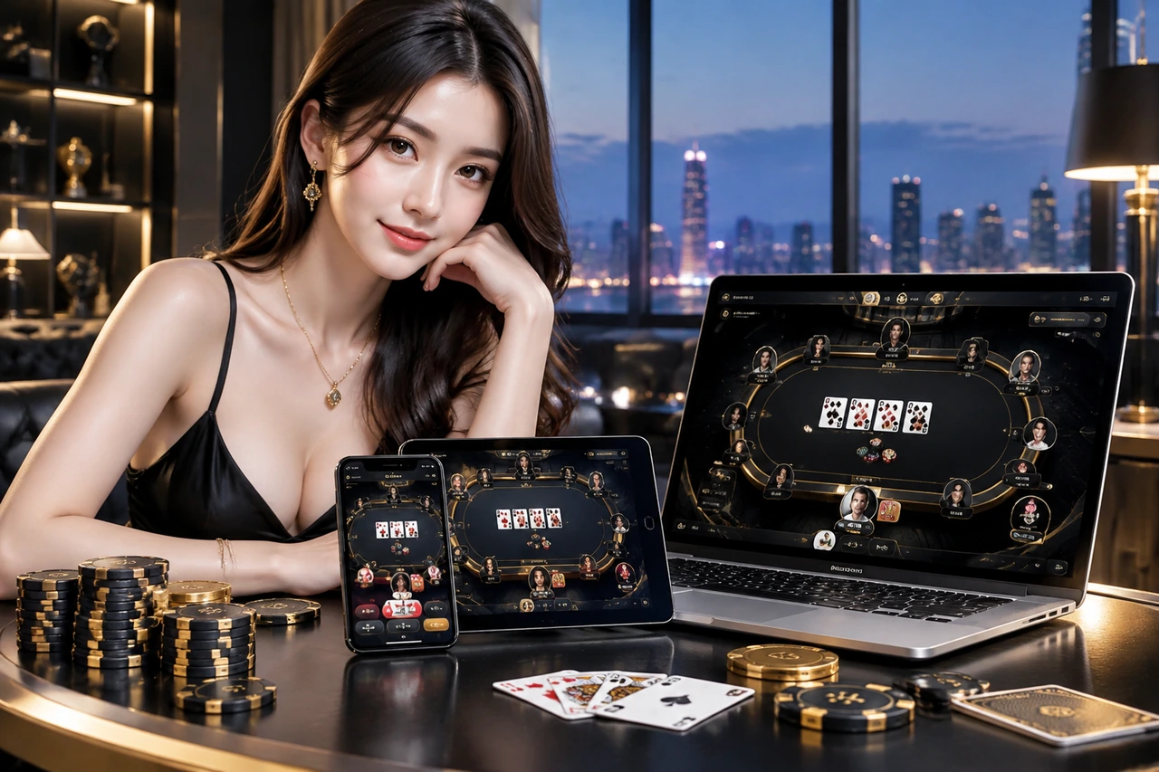 牌友通过hhpoker加入俱乐部后实时对局场景